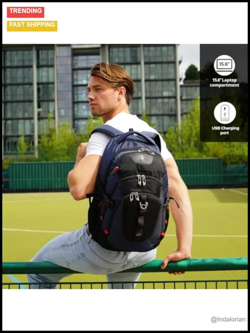 Laptop Backpack with USB Charging Port, RFID Protection, 31L